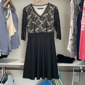 Black cocktail dress, lace too medium